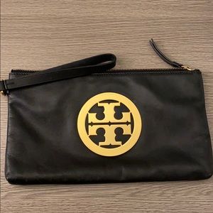 Tory Burch Black Charlie Wristlet